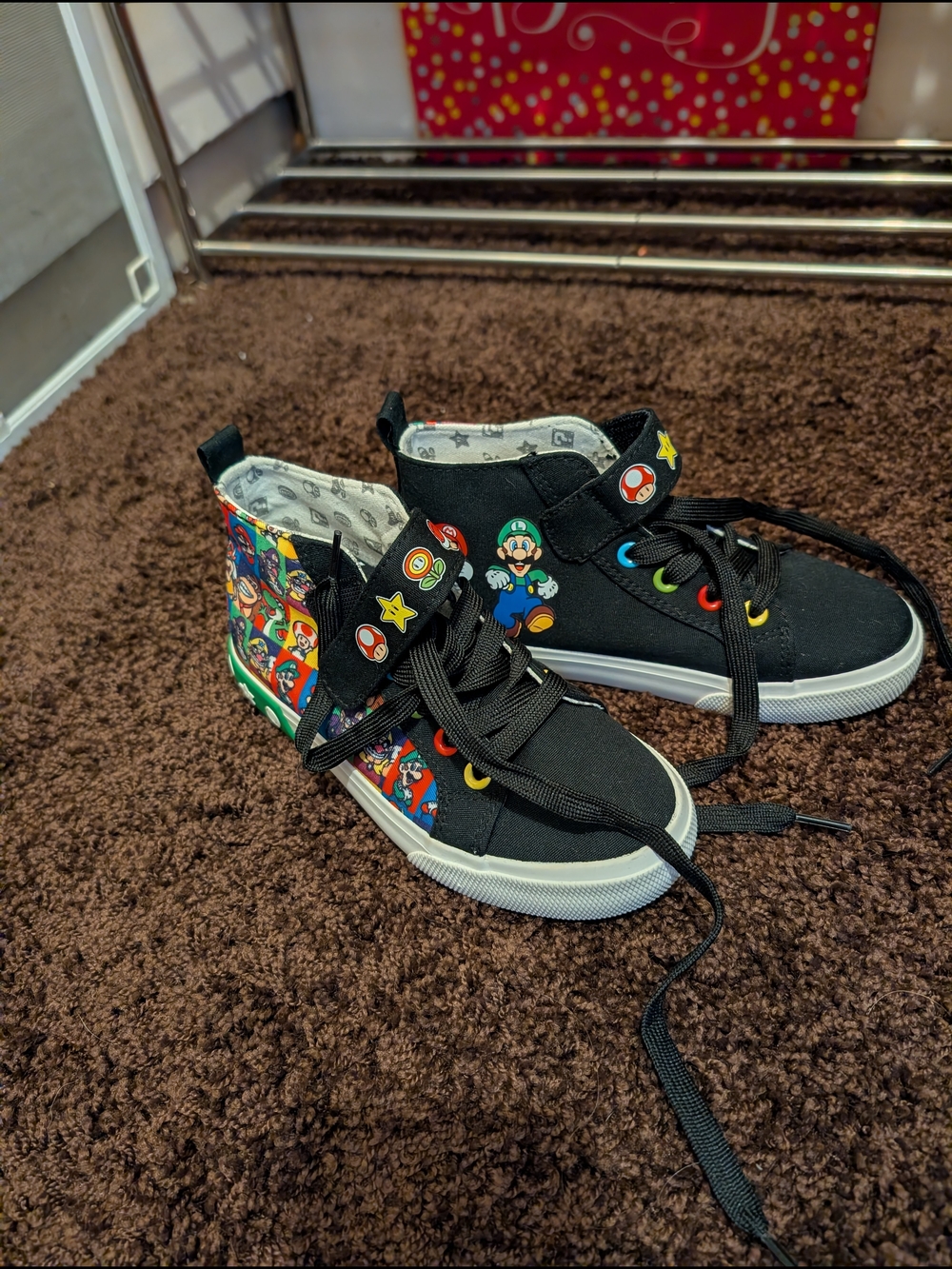 Nintendo Black Kids High-Top Sneakers